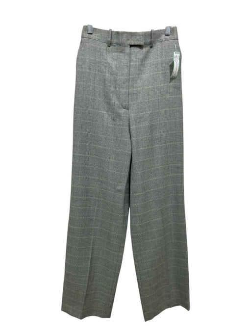 St John Size XS Gray, Yellow, Blue High Rise Plaid Pockets Wide Leg Pants Gray, Yellow, Blue / XS