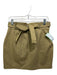 Zara Size Small Khaki Cotton Blend Cargo Pocket Back Zip Mini Skirt Khaki / Small
