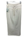 Ronny Kobo Size XS Cream White Polyester Blend High Rise Midi Front Slit Skirt Cream White / XS