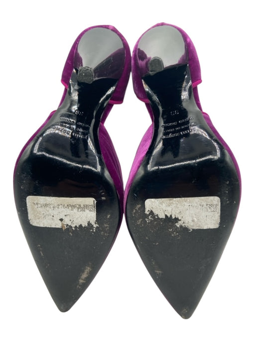 Jenni Kayne Shoe Size 39 Purple Leather & Textile Elastic Crushed Velvet Pumps Purple / 39