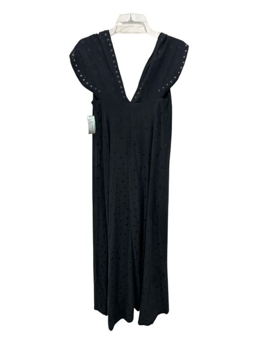 Zadig & Voltaire Size Small Black Silk Sleeveless stars Grommets Dress Black / Small