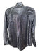 Equipment Size XS Gunmetal Silver Silk Blend Long Sleeve Button Front Top Gunmetal Silver / XS
