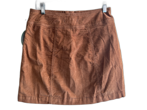 Free People Size W 4 Brown Cotton & Spandex Button Front Front Pocket Skirt Brown / W 4