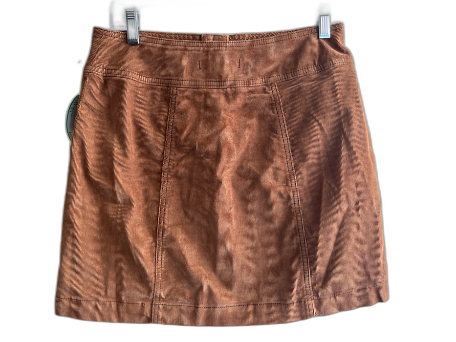Free People Size W 4 Brown Cotton & Spandex Button Front Front Pocket Skirt Brown / W 4