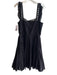 Free People Size Medium Black Cotton Sleeveless Square Neck & Back Lined Dress Black / Medium