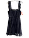 Free People Size Medium Black Cotton Sleeveless Square Neck & Back Lined Dress Black / Medium