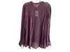 Free People Size Small Purple Cotton Long Sleeve Button Down Back Lace Top Purple / Small