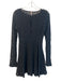 Free People Size M Black Nylon & Spandex Lace Long Sleeve Keyhole Dress Black / M