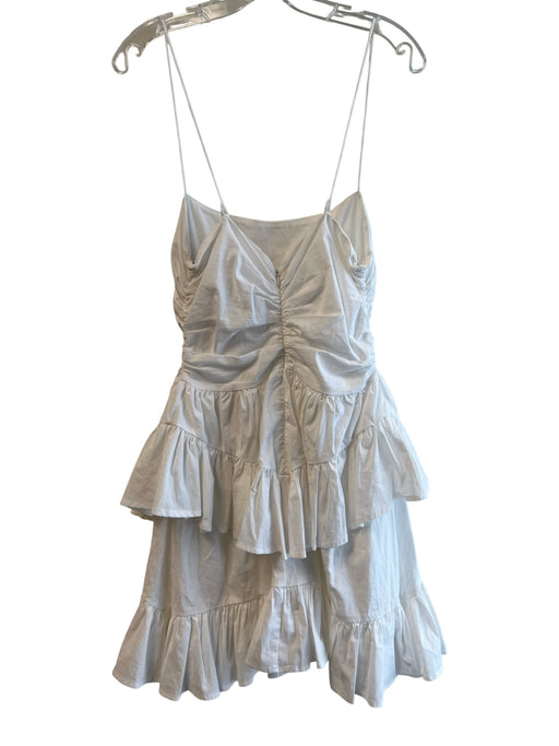 Lovers and Friends Size M Wheat Cotton Spaghetti Strap Back Zip Gathered Dress Wheat / M