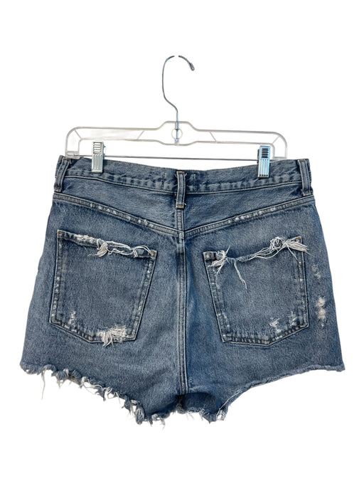 Agolde Size 30 Medium Wash Cotton Button Fly High Rise distressed Shorts Medium Wash / 30
