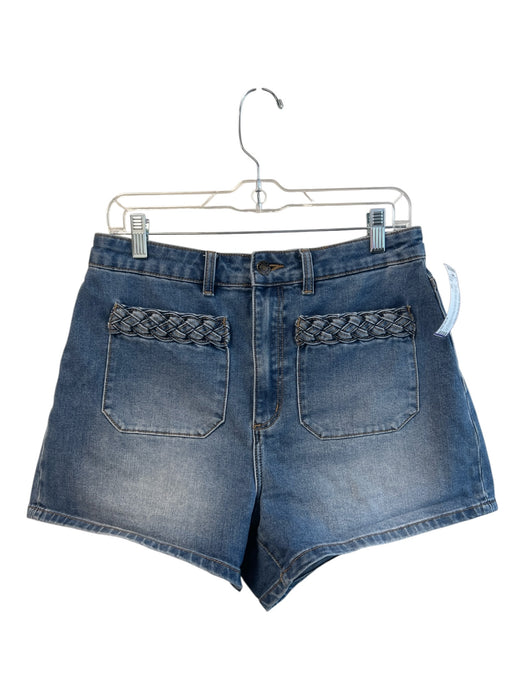 Rolla's Size 30 Medium Wash Cotton Blend Braided Zip Fly High Rise Shorts Medium Wash / 30