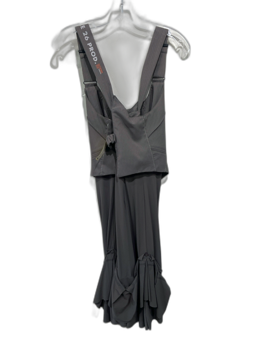 2026 Size S Taupe Brown Polyester & Viscose Wide Strap Vest Button Up Dress Taupe Brown / S