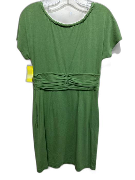 Vivienne Tam Size S Green Rayon & Cotton Short Sleeve rolled neckline Dress Green / S