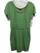 Vivienne Tam Size S Green Rayon & Cotton Short Sleeve rolled neckline Dress Green / S