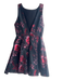Alice & Olivia Size 2 Black Pink & Red Polyester Sleeveless Floral Dress Black Pink & Red / 2