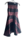 Alice & Olivia Size 0 Black & Pink Acetate Lined Striped Sleeves Backpack Dress Black & Pink / 0