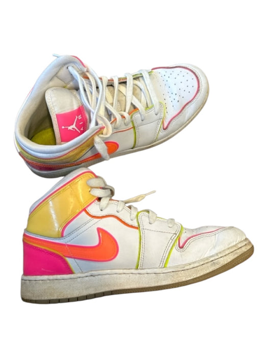 Nike Air Shoe Size 8 Pink & Yellow Leather & Canvas Corduroy High Top Sneakers Pink & Yellow / 8