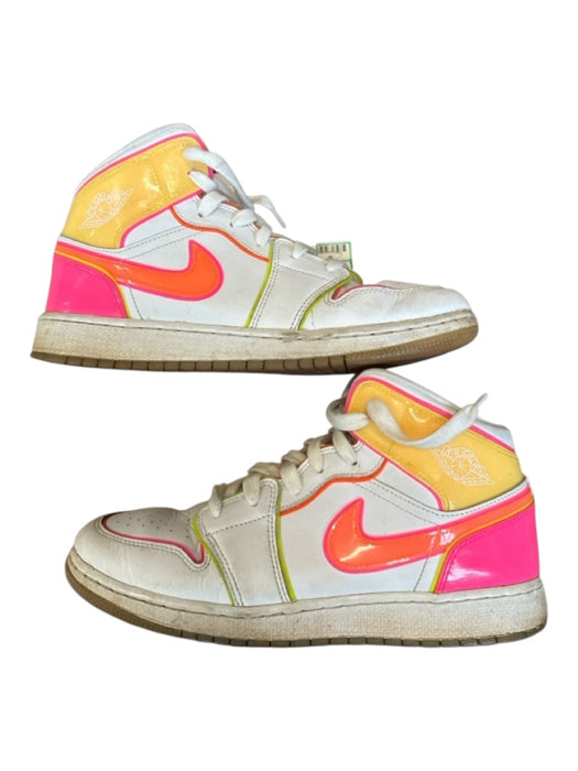 Nike Air Shoe Size 8.5 White & Pink Leather High Top Athletic Sneakers White & Pink / 8.5