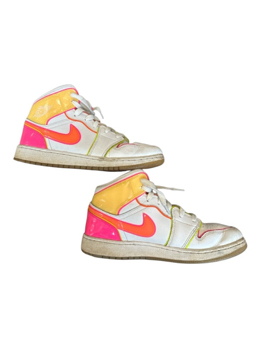 Nike Air Shoe Size 8.5 White & Pink Leather High Top Athletic Sneakers White & Pink / 8.5