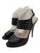 Valentino Garavani Shoe Size 39.5 Black & Pewter Leather Studded Sandals Black & Pewter / 39.5