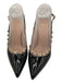 Stuart Weitzman Shoe Size 9 Black, Clear, Gold Patent Leather Pointed Toe Pumps Black, Clear, Gold / 9