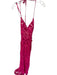 Lulus Size XS Pink Polyester Back Zip Sequins Slit Gown Pink / XS
