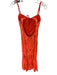Morgan & Co. Size 3 Orange Polyester Spaghetti Strap Sequins Gown Orange / 3