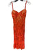 Morgan & Co. Size 3 Orange Polyester Spaghetti Strap Sequins Gown Orange / 3