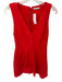 Alice & Olivia Size 6 Tomato Polyester Sleeveless V Neck Back Zip Dress Tomato / 6