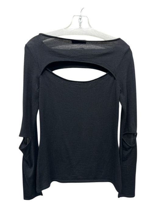 Bailey 44 Size S Black Merino Wool Cut Out Long Sleeve Top Black / S