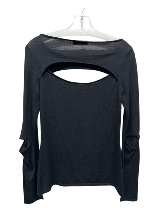 Bailey 44 Size S Black Merino Wool Cut Out Long Sleeve Top Black / S
