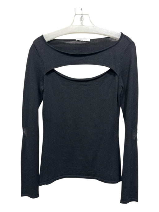 Bailey 44 Size S Black Merino Wool Cut Out Long Sleeve Top Black / S