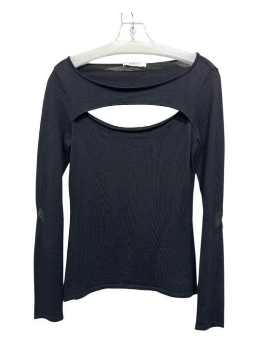 Bailey 44 Size S Black Merino Wool Cut Out Long Sleeve Top Black / S