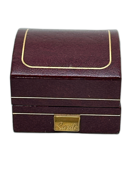 Sarde Clear & Gold 14K Gold Plated Cubic Zirconia Stud Post Back Earrings Clear & Gold