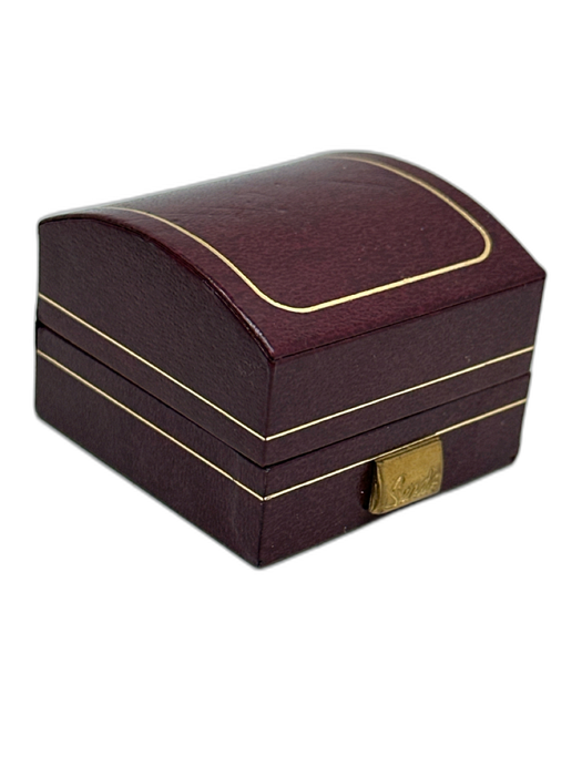 Sarde Clear & Gold 14K Gold Plated Cubic Zirconia Stud Post Back Earrings Clear & Gold