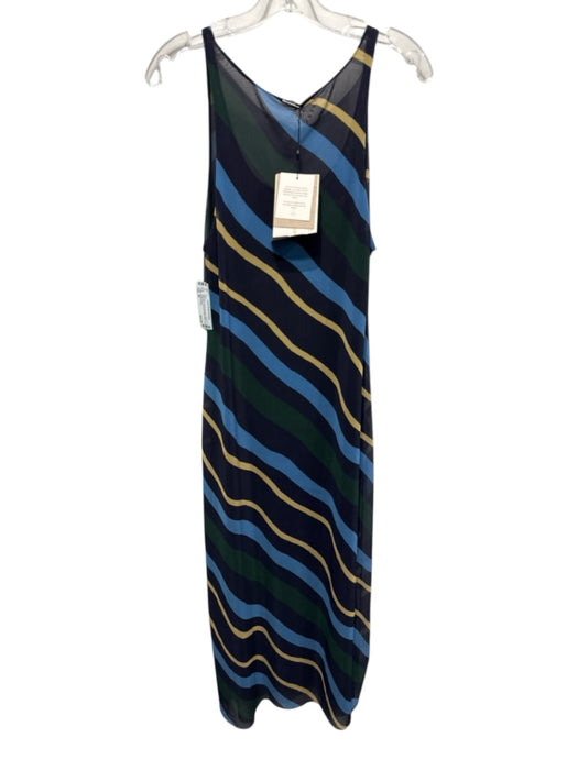 Cala de la Cruz Size 36 Black, Blue, Green Polyester Blend Sleeveless Mesh Dress Black, Blue, Green / 36
