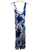 Sir. The Label Size 3 Blue & White Silk Sleeveless Abstract Floral Dress Blue & White / 3