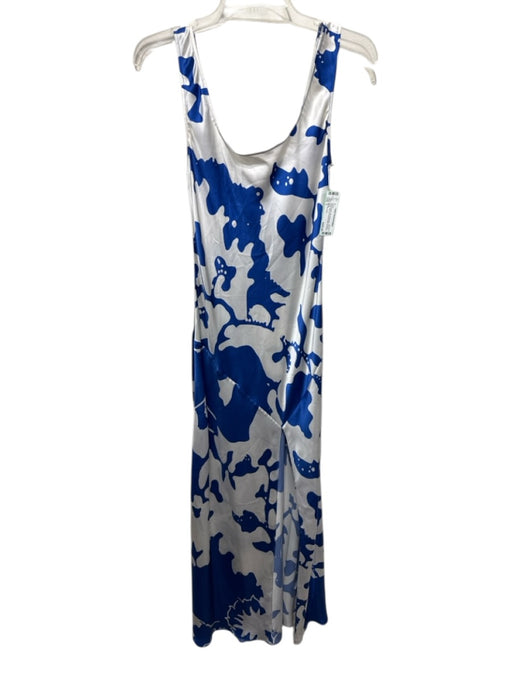 Sir. The Label Size 3 Blue & White Silk Sleeveless Abstract Floral Dress Blue & White / 3
