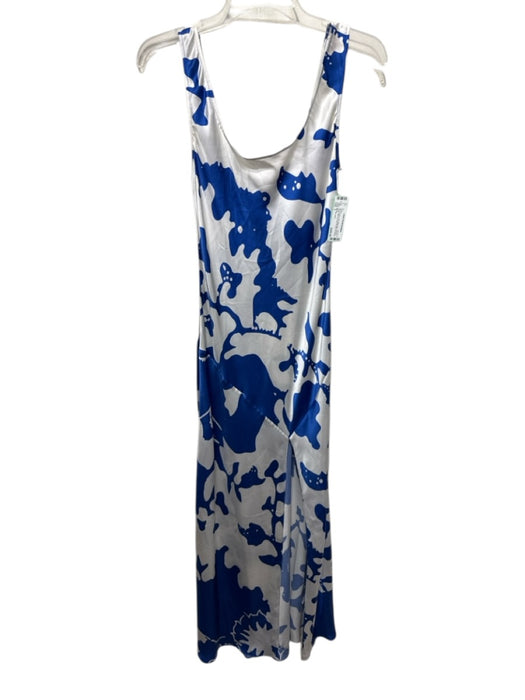 Sir. The Label Size 3 Blue & White Silk Sleeveless Abstract Floral Dress Blue & White / 3