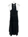 Diane Von Furstenberg Size M Black Polyester Blend Plisse High Neck Maxi Dress Black / M