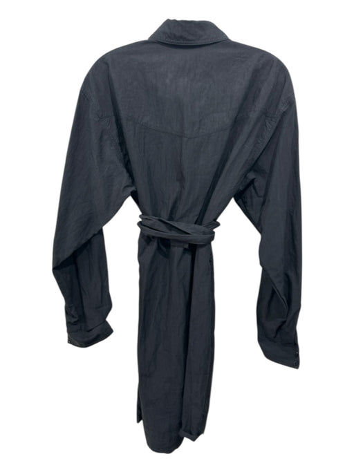 BA & SH Size XS Washed Black Lyocell blend Button Down Pockets Above Knee Dress Washed Black / XS