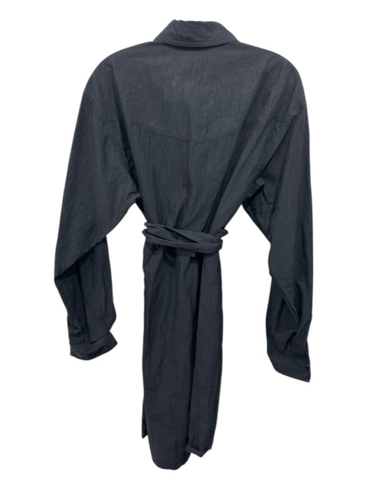 BA & SH Size XS Washed Black Lyocell blend Button Down Pockets Above Knee Dress Washed Black / XS
