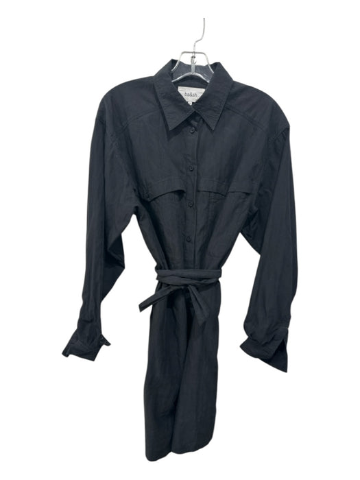 BA & SH Size XS Washed Black Lyocell blend Button Down Pockets Above Knee Dress Washed Black / XS