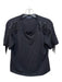 Veronica Beard Size XS Black Cotton Blend Beaded Fringe Crew Neck Top Black / XS
