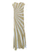 La Femme Size 2 White & Gold Sequin Strapless Back Zip Gown White & Gold / 2