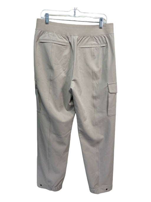 Athleta Size 12 Light taupe Polyester Blend Elastic Waist Zip Pockets Pants Light taupe / 12