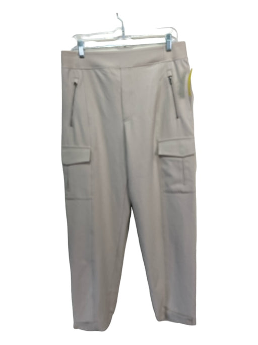 Athleta Size 12 Light taupe Polyester Blend Elastic Waist Zip Pockets Pants Light taupe / 12