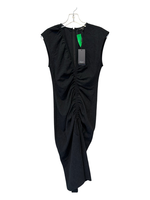 Rails Size M Black Cap Sleeve Textured Drawstring Maxi Dress Black / M