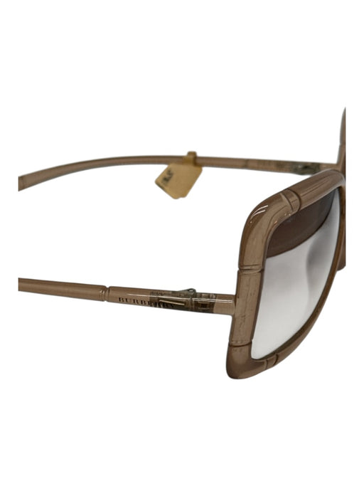 Burberry Translucent Brown Acetate Quilted Gradient Lens Square Sunglasses Translucent Brown