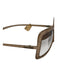 Burberry Translucent Brown Acetate Quilted Gradient Lens Square Sunglasses Translucent Brown